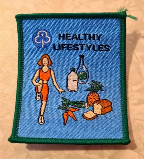 Gc48 Girl Guides Brownies Ranger Rainbows Healthy Lifestyles Interest Badge  New