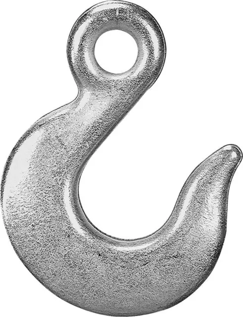 Eye Slip Hook, 5/16 in, 3900 lb Working Load, 43 Grade, Steel, Zinc