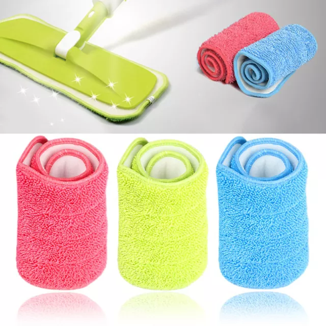 Replacement Microfiber mop Washable Mop head Mop Pads Fit Flat Spray Mops B~7H