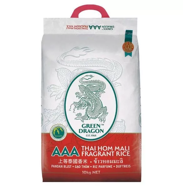 Green Dragon AAA Thai Fragrant Jasmine Rice 10KG