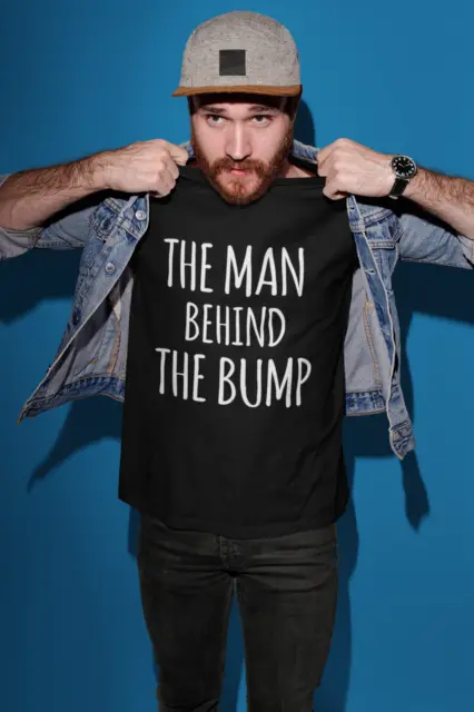 The Man Behind The Bump Mens Tshirt Funny Pregnancy Dad To Be Gift Baby Daddy
