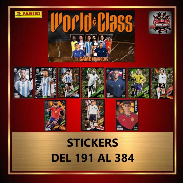 Panini World Class 2024- Del 191 Al 384 - Messi Maradona Pele -Escoge Tus Faltas