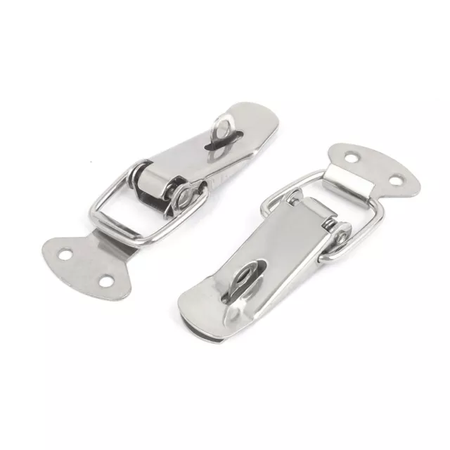 Suitcase Drawer Chest Box Spring Loaded Toggle Latch Catch Hasp 3" Long 2pcs