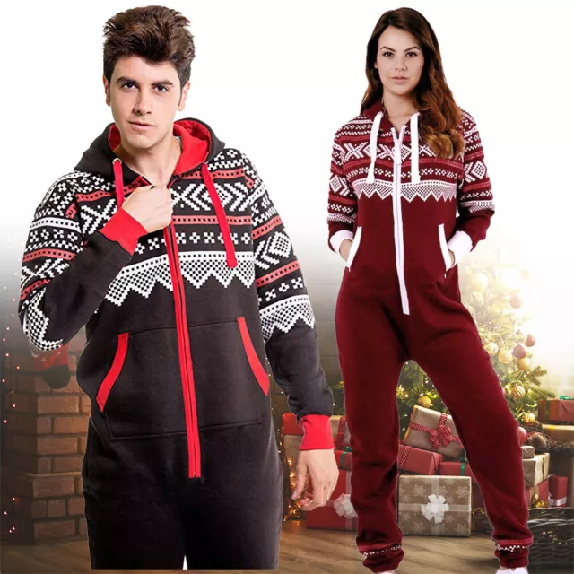 Mens Womens Ladies Adult Aztec one piece Hooded Long Sleeve Playsuit Jumpsuit 3