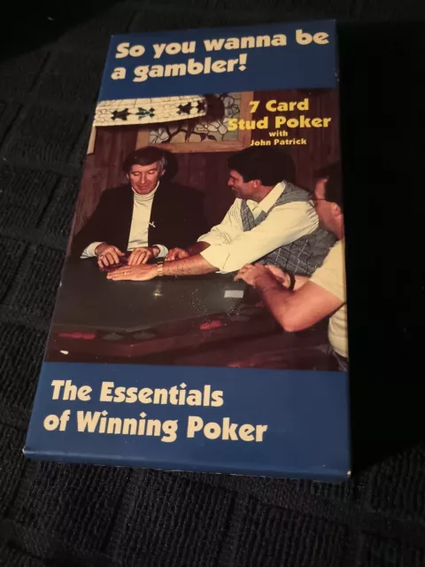 You Wanna Be A Gambler Essentials Of Winning Poe  Patrick VHS 7 Card Stud Poker