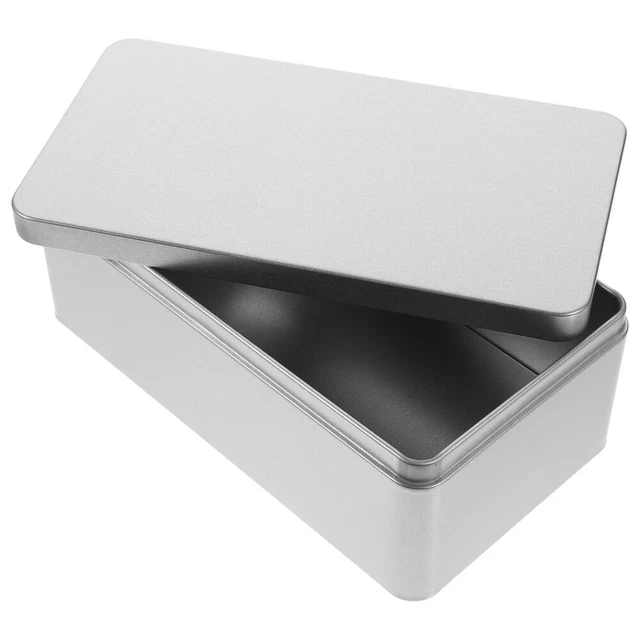 Rechteckige Blechdose Mit Deckel | 13x8x6 Cm | Aufbewahrungsbox Für Süßigkeiten, Tee & Schmuck