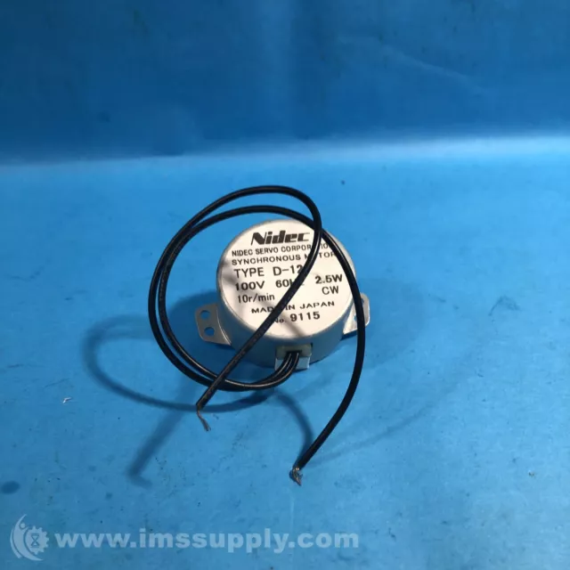 Nidec Corp D-12 Synchronous Motor, 100V 60Hz, 2.5W FNIP