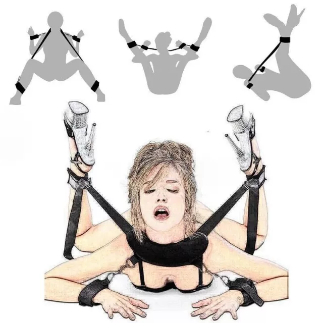 Harnais BDSM Style Fetish Cuir Menottes Ceintures Bondage Soumission