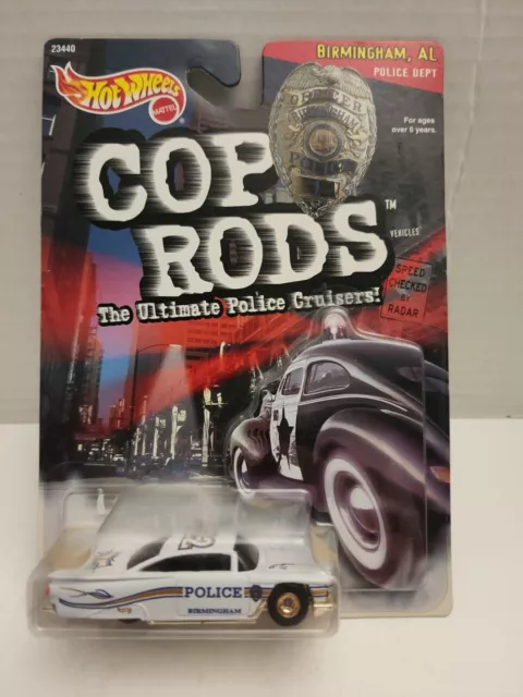 Hot Wheels Cop Rods '59 Impala Real Riders, Brimingham, Al (Sealed) Nibp