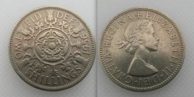 Collectable 1956 Queen Elizabeth II - Two Shillings Coin