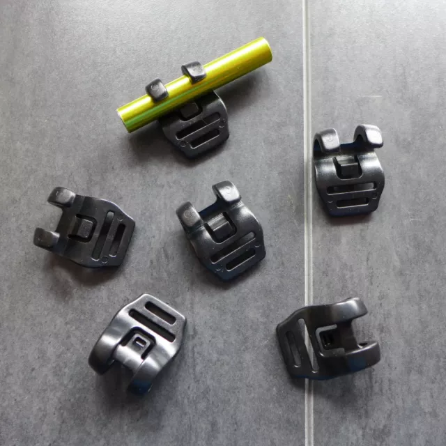 Tent Pole Clips - Superior Quality - Up to 8.5mm Poles - Camping Tent - Pk of 6