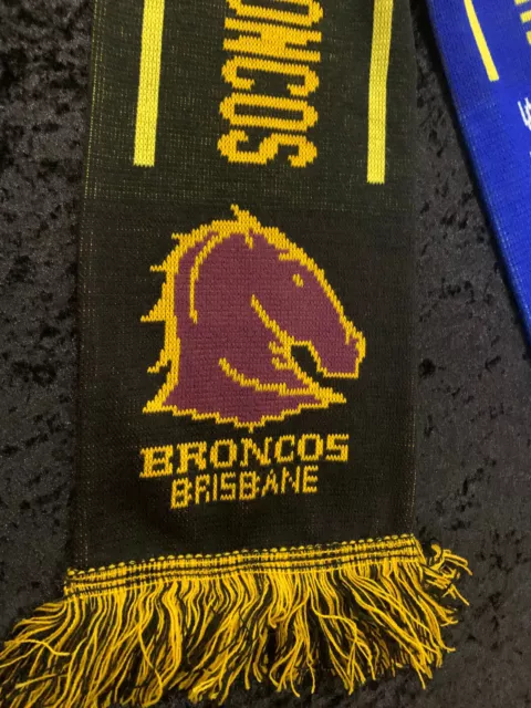 Brisbane Bronco's Vs Warrington Wolves. 2017 Scarf Dacia World Club Series 2