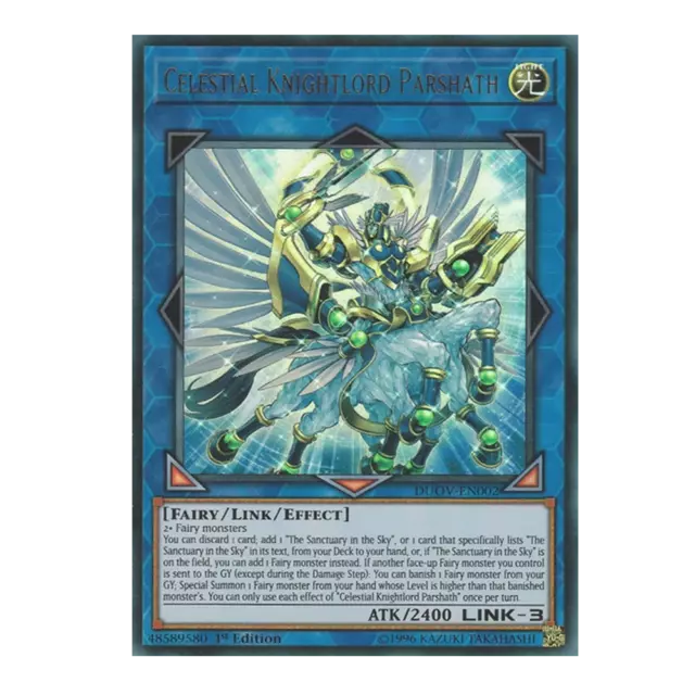 *** Celestial Knightlord Parshath *** Ultra Rare Duov-En002 Mint/Nm Yugioh!