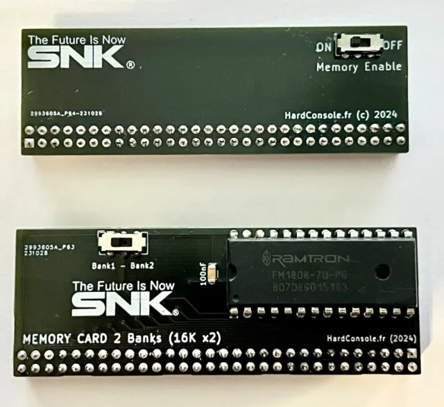 SNK NEO GEO MVS Memory Card 2 banks (2x16k) for MV1 MV4 MV6 Slots