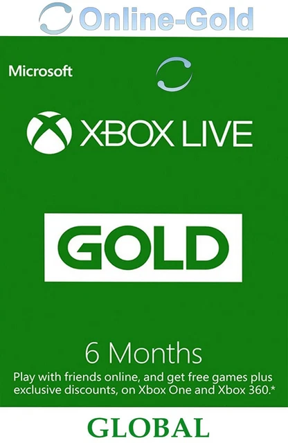 Xbox Live Gold Abbonamento di 6 mesi - Xbox Live 6 months Code - Global