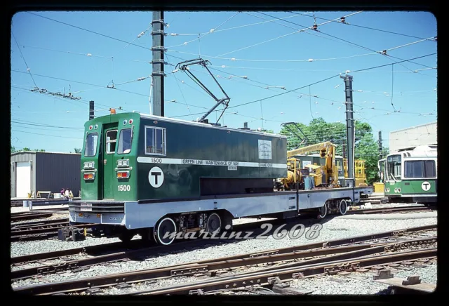 (Db) Orig. Traction/Trolley Slide Mbta (Boston, Ma) 1500 Crane Car