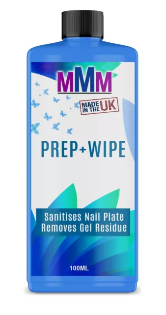 NAIL PREP AND WIPE GEL NAIL UV LED CLEANSER UK FAST DELIVERY 100ml