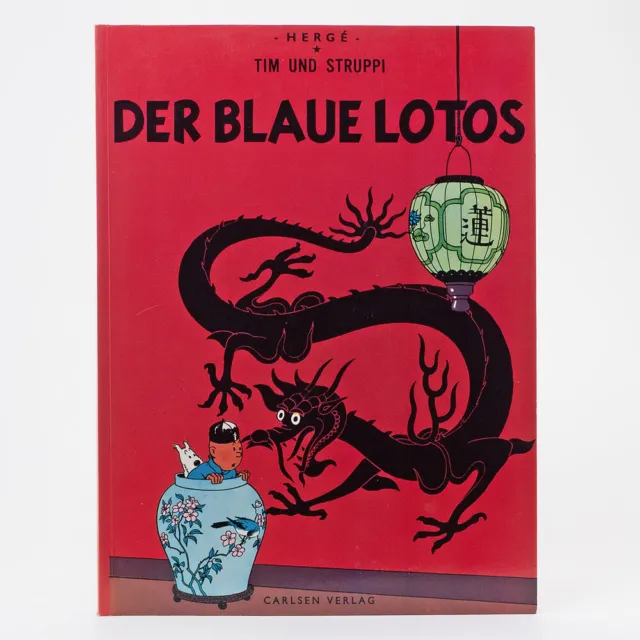 Hergé Comic Tim und Struppi - Der Blaue Lotos 6. Auflage 1980, Carlsen
