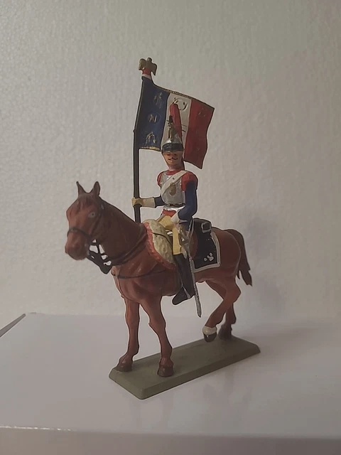Figurine Ancienne Starlux - Cavalier Du 8e Régiment De Dragons (Premier Empire) - État D'usage