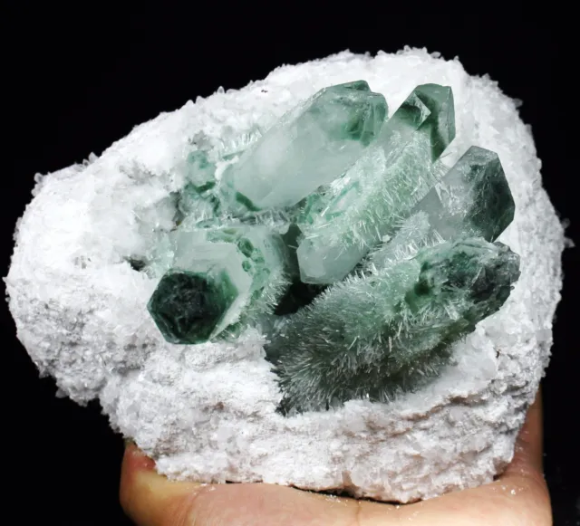 1850g New Find Green Phantom Quartz Crystal Cluster Mineral Specimen Healing