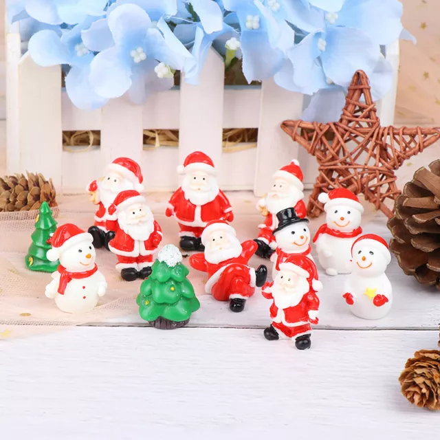 Christmas Tree Snowman DIY Miniature Garden Decor Santa Claus Micro Landscape-H1
