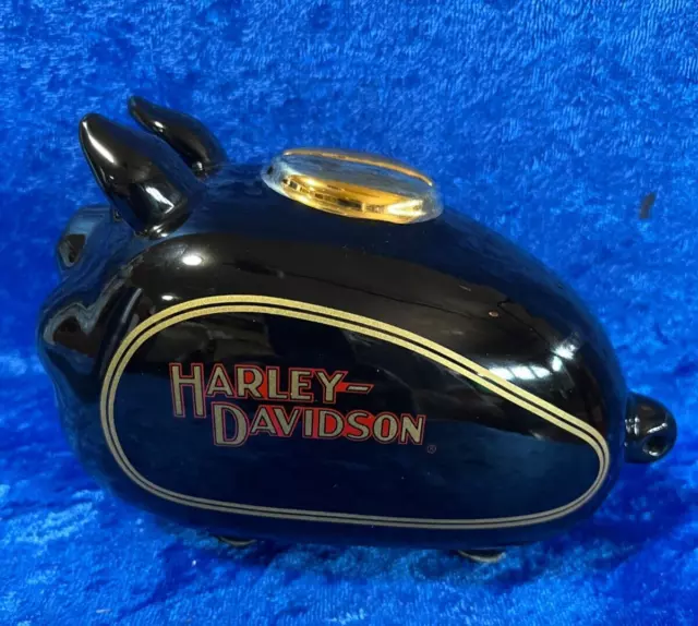 2002 Harley Davidson Ceramic Gas Tank Piggy Bank 4.5 x 7"