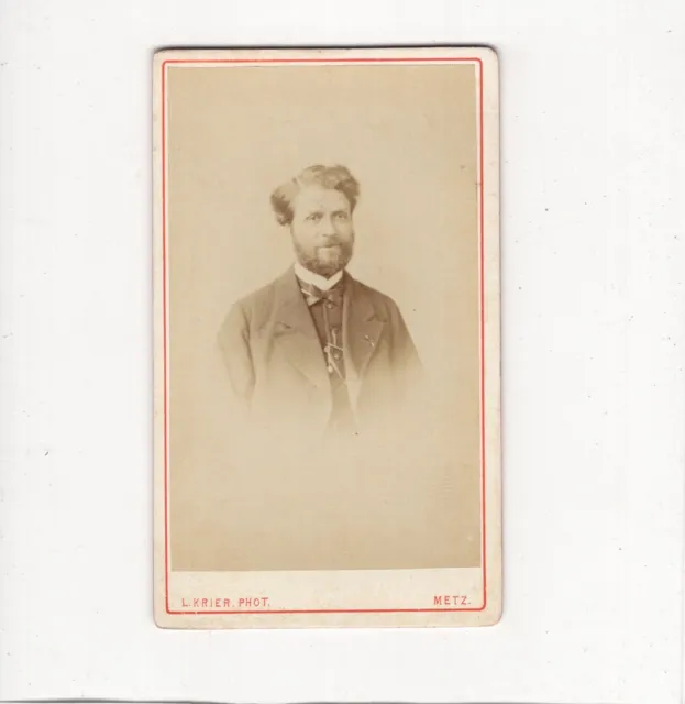 L. Krier CDV Foto Herrenportrait - Metz 1870er