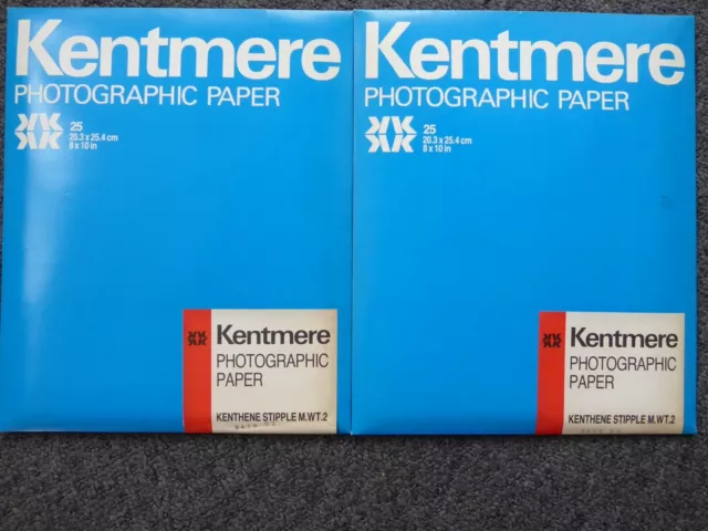 Papel fotográfico 45x 10x8" Kentmere KENTHENE puntiagudo radiocontrol B&W grado 2 Med Wt