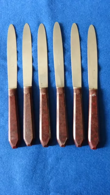 Coffret 6 couteaux de table Laguiole 23.5cm manche bois panaché AU