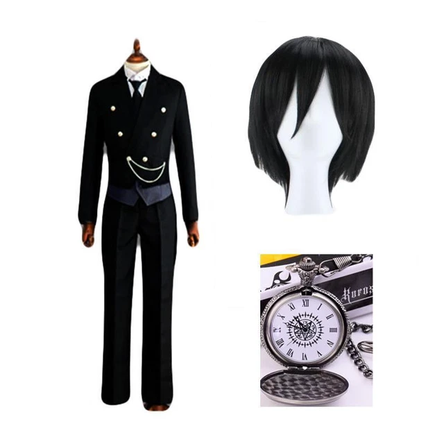 Man's Sebastian Michaelis Uniform dress Cosplay CostumeHalloween Outfit