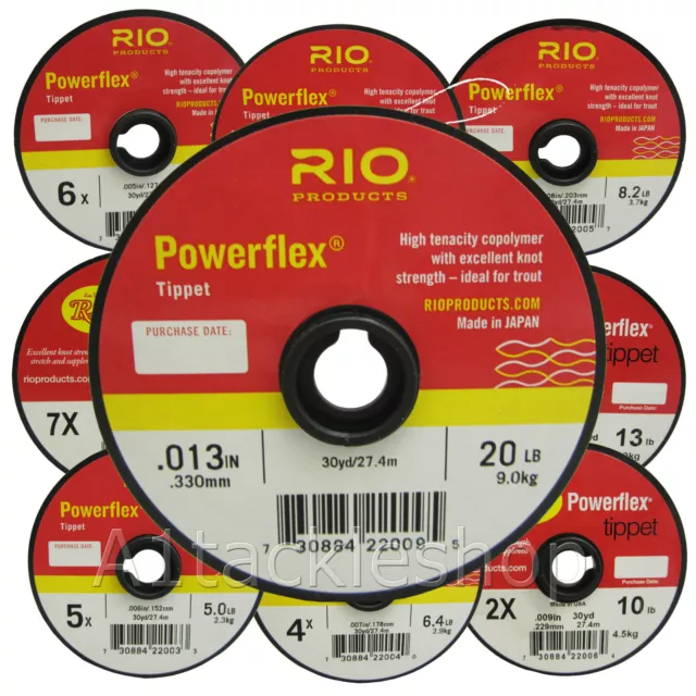 Rio Powerflex Tippet 30yd Copolymer Tippet & Fly Leader Material Fishing Line