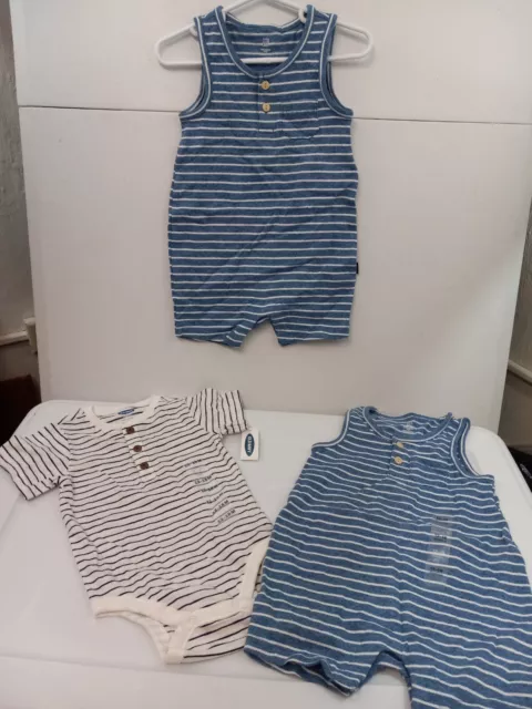 Lot of 3 Baby GAP & Old Navy 12-18 Months Tank Henley Shorts/1 Piece NWT Unisex