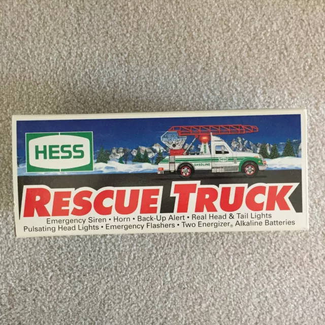 1994 Hess Toy Rescue Truck - NEW in Box - Extendable Ladder - Vintage