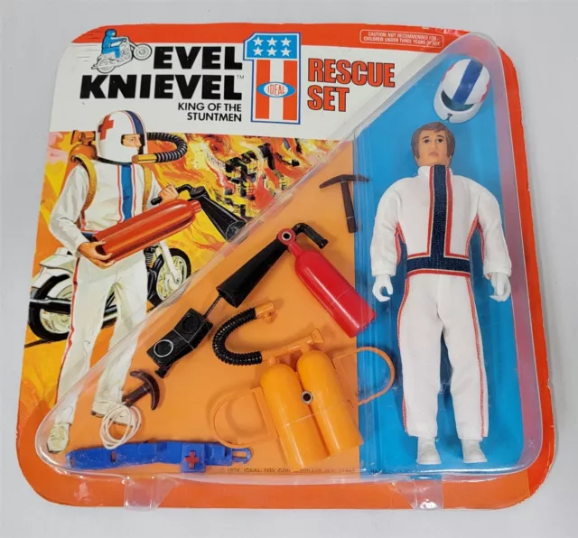 X-568 Vintage 1970'S Ideal Evel Knievel Rescue Set Mint On Card