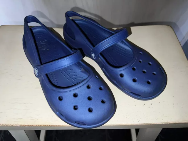 Crocs Mary Jane's Blue Size 8