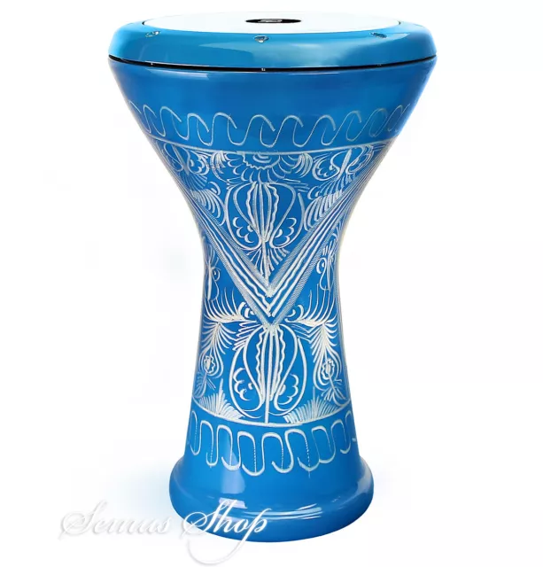 Orientalische Profi Solo Darbuka Darabuka Aluguss Handgraviert mit Zubehör