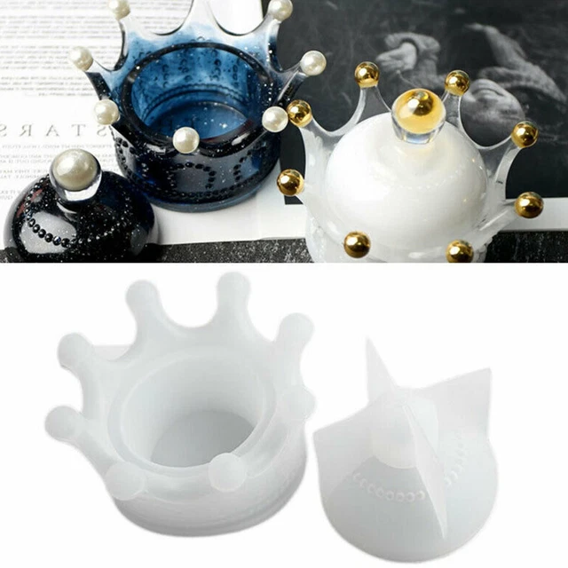 Crown Silikon Schmuck Aufbewahrungsbox Formenbau Harz Epoxy Formen Set Gießen