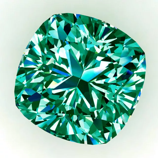 11.01 Ct 13 Mm Vvs1 Vivid Blue Color Cushion Loose Moissanite Diamond For Rings