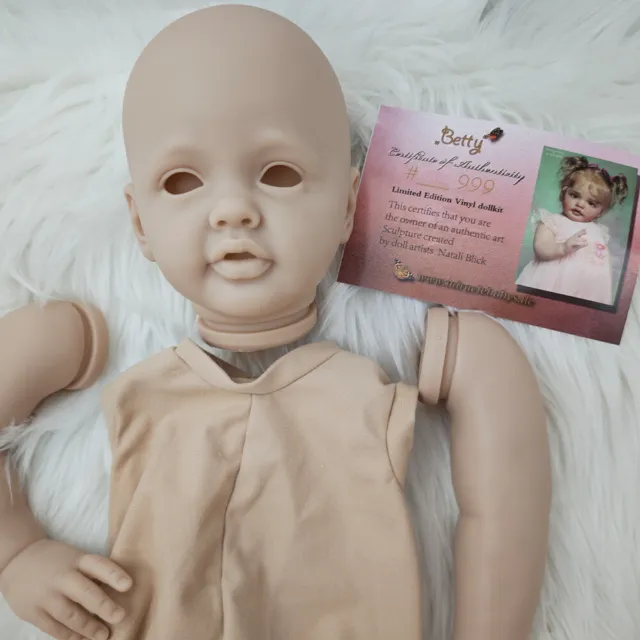 22" Unpainted Reborn Baby Doll Kit Betty Fresh Color with Cloth Body Eyes