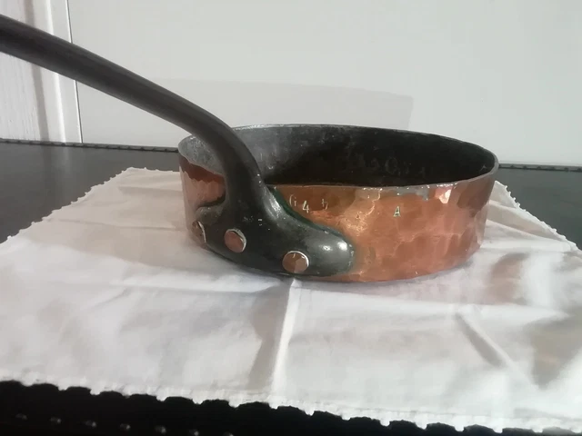 Marmite Sauteuse En Cuivre Martelé Pierre Vergnes Durfort, Ø 18 Cm, 1,4 L, Rivets Cuivre