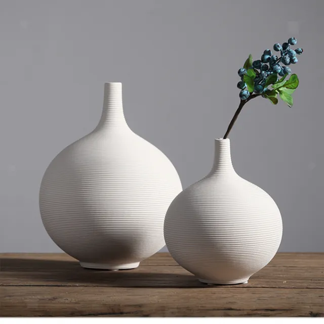 Ceramic Vase Handcraft Japanese Ikebana Flower Vase Tabletop Centerpiece L 3