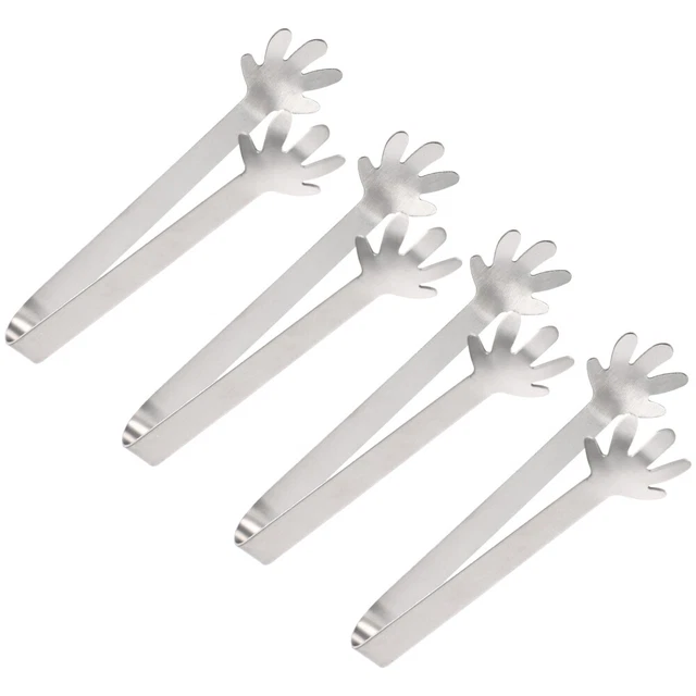 4 Pcs Steak Tong Portable Grill Accesories Toaster Oven Accessories Party Tongs