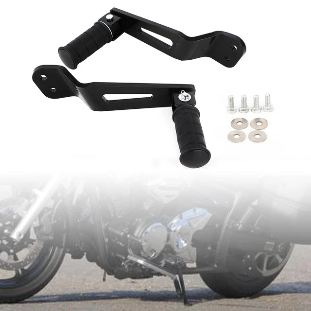 BLACK REAR PASSENGER Foot Pegs Fit For Yamaha Bolt XVS950 XVS950RSpec