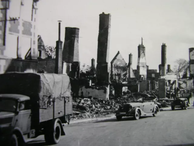 Orig.foto 1940 Wehrmacht Frankreich Kolonne Vormarsch Durch Stadt Rouen  Ww2 Wk2