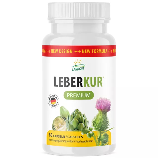 Landgut Leberkur* Premium - mit Cholin und Pflanzenextrakten - 60 Kapseln