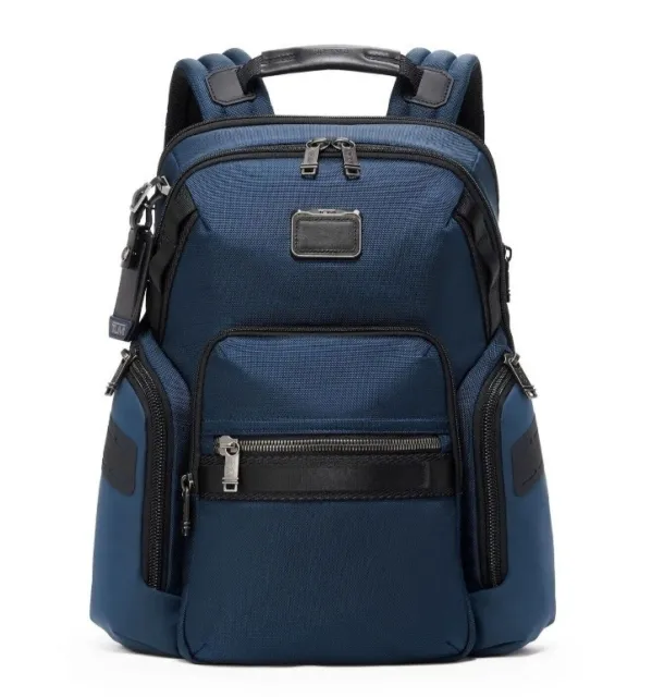 $550 TUMI ALPHA BRAVO Navigation Backpack NAVY 0232793NVY 100% Authentic bag