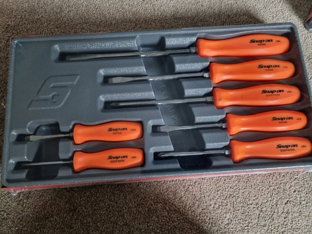 Set cacciavite combinato Snap On 7 pezzi arancione SDDX70AO nuovissimo