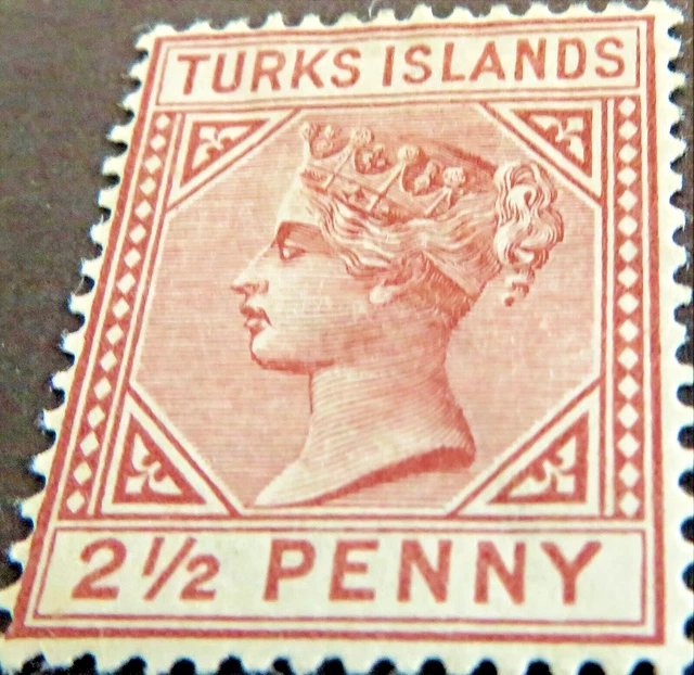 Turks & Caicos Stamps Victoria - 1882/85 - 2.5d Red Brown - SG: 56 Mint
