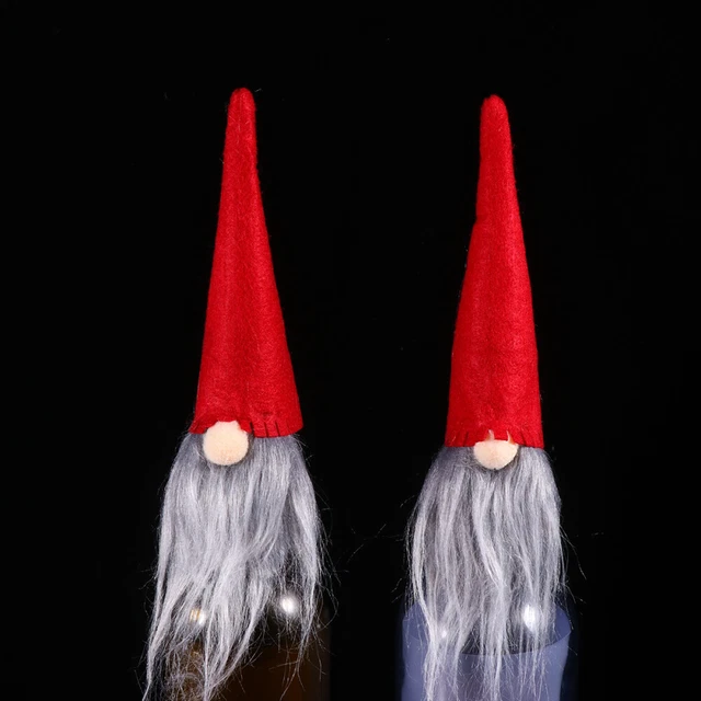 6 Pcs Weihnachtsmütze Christbaumschmuck Weinflasche Flaschenverschluss