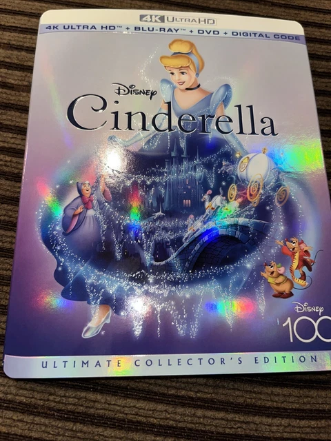 DISNEY CINDERELLA 4K Blu Ray DVD Ultimate Collectors Edition 1950 ...
